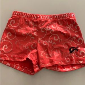 GK Gymnastics Shorts GUC! Red sparkle design